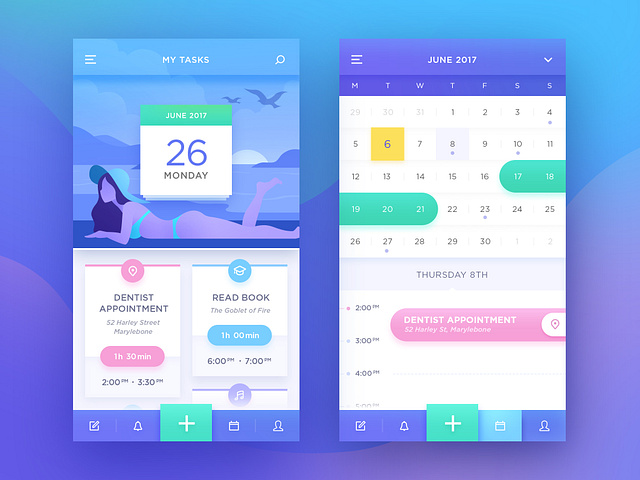 Calendar App by NestStrix Game Art Studio on Dribbble