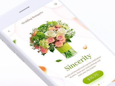 Flower App app bouquets clean design ecommerce flower ios iphone store ui ux wedding