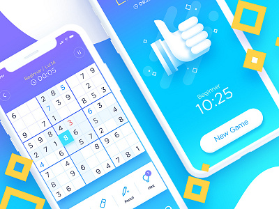 Sudoku Game App app clean game interface ios iphone x like sudoku ui ux