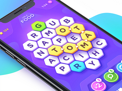 Word Puzzle app game interface ios iphone x iphonex puzzle sci fi search ui ux word