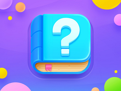 Trivia App Icon app appicon book design game icon mark question quiz trivia turquoise