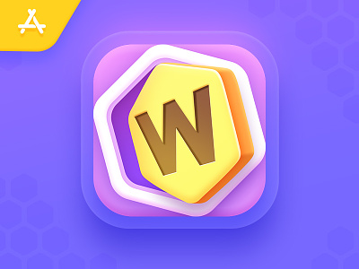 Word Puzzle - App iOS Icon app appicon design game icon ios letter search typo w word
