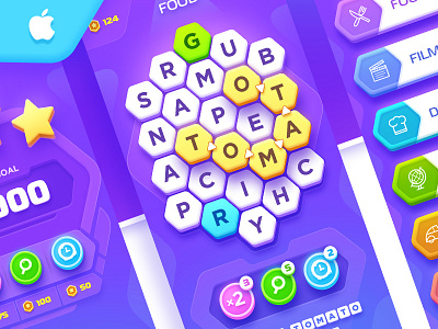 Word Search Game app concept design game interface letter puzzle search ui ux word