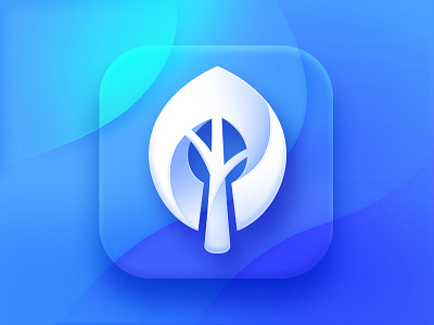 Wallpaper Tree App Icon app appicon appstore blue branding clean color design gradient icon ios iphone logo logotype mark neststrix symbol tree wallpaper wallpapers