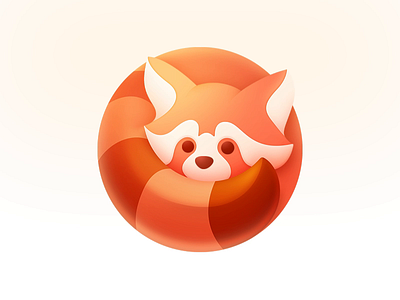 Red Panda Logo animal animation app appicon application branding character character animation circle cute design icon logo logodesign logotype mark neststrix panda red tail