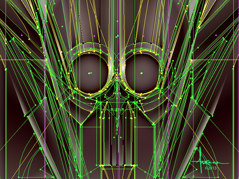 Icarus © Orlando Arocena 2013 vector orlando arocena icarus greek mythos skull giclee