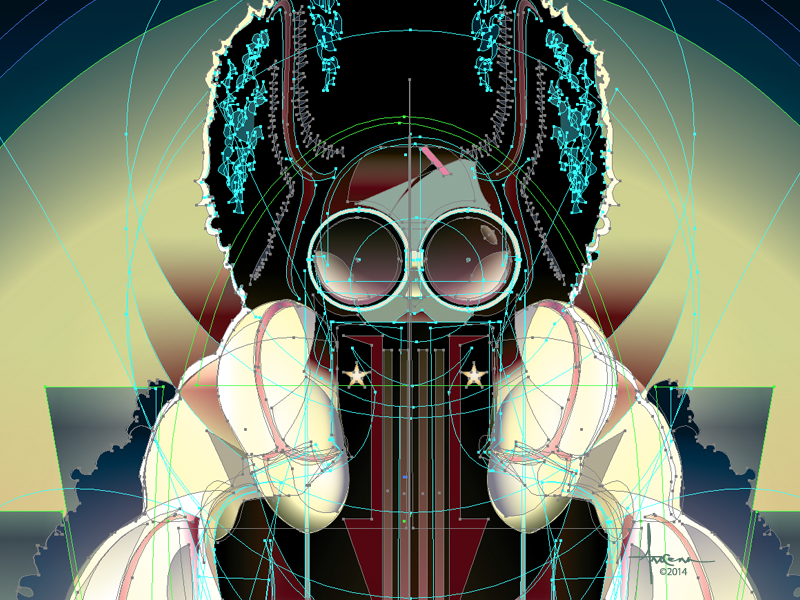 Lady Ushanka Orlando Arocena 2014 Drbble vector adobe illustrator orlando arocena sexy dogs fashion moon glasses style stars hat