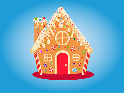 Gingerbread house adobe illustrator christmas colorful creative cute funny gingerbread gingerbread house glaze graphic design holidays house sweet