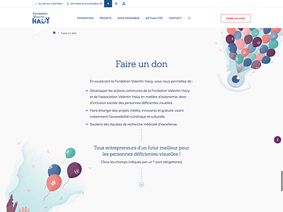 Refonte du site de la Fondation Valentin HaüY design ux