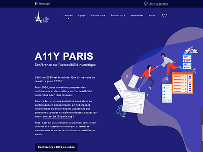 A11y Paris site évènementiel branding design ui ux