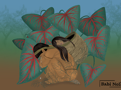 TAMBA - TAJÁ (Amazonian legends) 2d amazon amazonas amazonian art book brazil couple coverbook design digitalart flower illustration legends logo love lovehistory