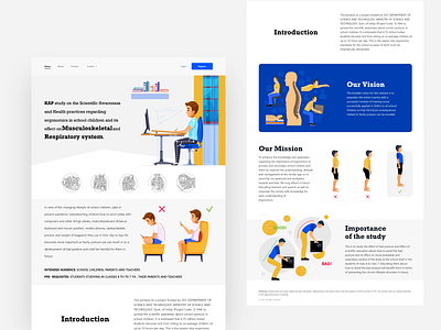 Musculoskeletal and Respiratory System Website Design adobe xd design ui