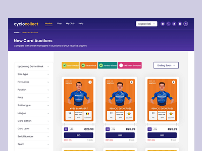 NFT Sports Website Design