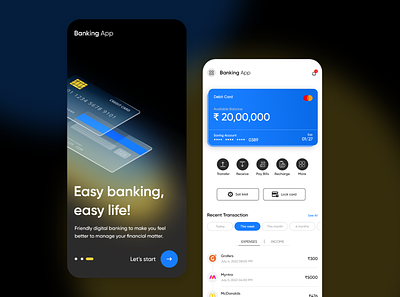 Banking App Design adobe xd design ui