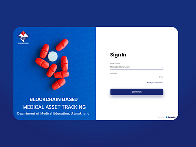 Medical Asset Tracking Login Page