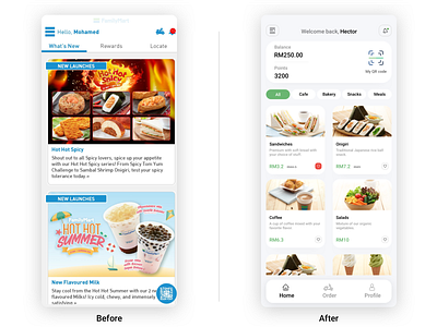 Fam Mart Retouch design mobile online shop online store redesign revamp ui ux