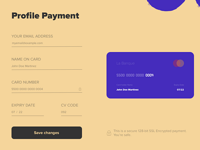 Profile payment method - checkout credit card checkout creditcard elegant illustraion mastercard profile simplicity ui ux visa