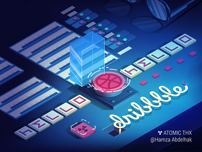 Dribbble Panic Button chernobyl debut isometric illustration legasow limited color nuclear vector