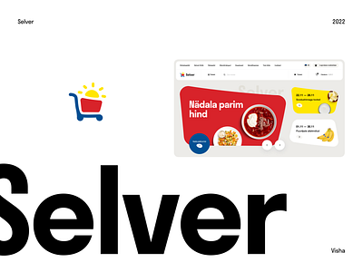 Selver | Grocery store website and logo redesign 7 eleven branding goods grocery main online page red redesign screen selver shop store trader joes typography ui walmart web white yellow