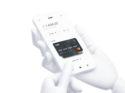 LHV Bank | Banking Mobile App bank banking black card coin design europe finance lhv main mobile money pay payment screen transfer ui wb white