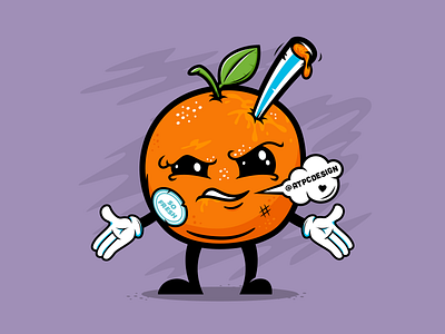 So Fresh all the pretty colors character fruit illustration nathan walker orange vector