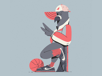 Pigeon Dunk all the pretty colors basketball bird character dunks fashion hand hat nathan walker pigeon shoes sneakers sports