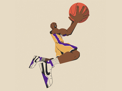 KOBE! basketball character hand kobe bryant lakers nathan walker nba sneakers sports
