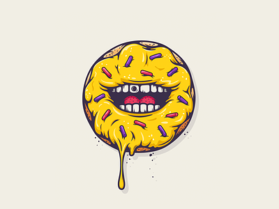 All The Pretty Colors donut all the pretty colors atpc donut food illustration logo nathan walker sweets