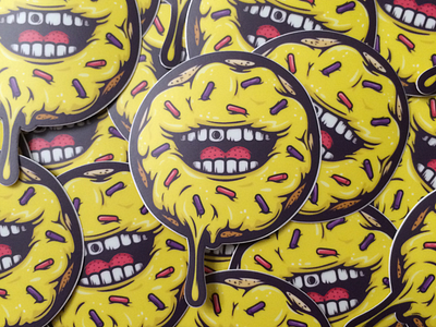 All The Pretty Colors donut stickers all the pretty colors donut drip junk food nathan walker smile sticker