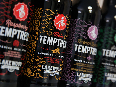 Lakewood Brewery Temptress Series all the pretty colors anchor beer beer label cherry craft beer dfw mermaid nathan walker screenprint