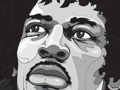 Jimi Hendrix & Albert Einstein homeaway illustration jimi hendrix portrait vector
