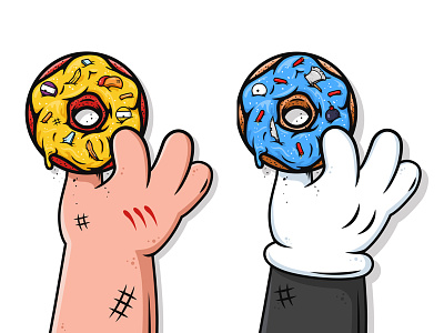Donuts! all the pretty colors donut family guy hand homer simpson nathan walker sweets the simpsons