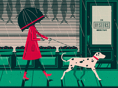 Jeffrey's Grocery city dalmatian dog nathan walker new york oysters rain walking