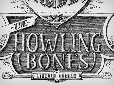 Shovel vs The Howling Bones bw illustration nathan sketch type typography walker