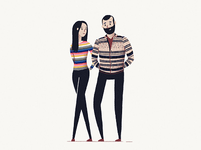 Cozy Time all the pretty colors character couple fashion married nathan walker portrait sujin walker