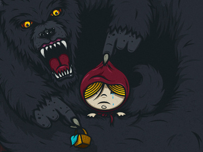 Red Riding Hood atpc fairy tale nathan red scary slashthree vector walker wolf