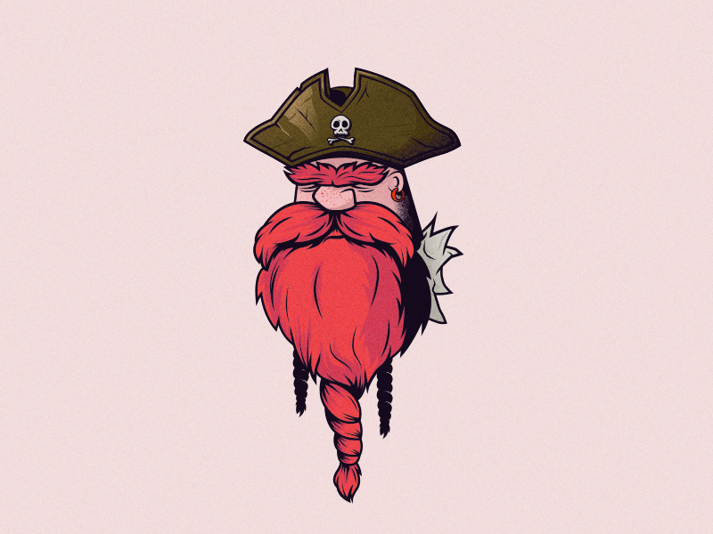Bloody Pirate all the pretty colors nathan walker bones bomb sea hair irish beard pirate skull