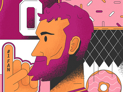 Brewnuts X Kevin Love all the pretty colors basketball donut kevin love nathan walker nba portrait sports