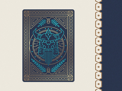 Card Game all the pretty colors cards details game helmet line art nathan walker norse viking