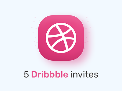 5 Dribbble Invites dribbble invite invites pink