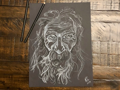 Almost homeless charcoal pencil drawing sketch