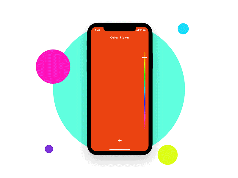 Color Picker for iPhone X 060 animation app color dailyui inspiration interaction iphone principle