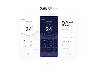 DailyUi 007 • Settings app design ui uiux uxui