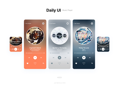DailyUi 009 - Music Player app design graphic design ui uiux uxui
