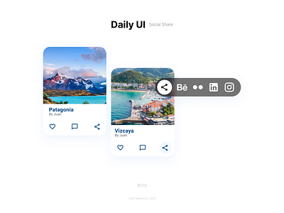 DailyUi 010 - Social Share app design graphic design ui uiux uxui
