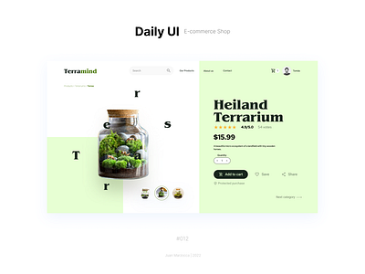 DailyUi 012 - E-Commerce Shop