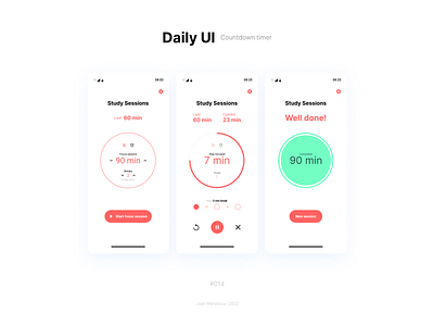 DailyUi #14 - Countdown Timer app design graphic design ui uiux uxui
