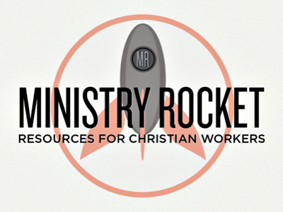 Ministry Rocket gotham header knockout logo personal project rocket