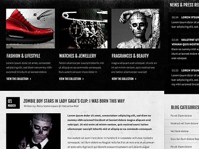 Zombie Boy Ecommerce Website Design ecommerce photoshop web design