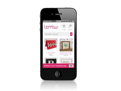 Mobile site for Bombus Ecommerce website ecommerce iphone mobile ui web design website
